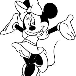 Brilliant Minnie Mouse Coloring Pages World Of Wonders Cheerful
