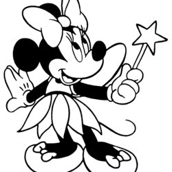 Minnie Mouse Coloring Pages World Of Wonders Fairy Disney Mickey Drawing Choose Board