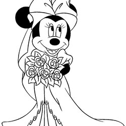 Spiffing Free Disney Minnie Mouse Coloring Pages Mickey Clip Wedding Baby Printable Bride Daisy Princess Head