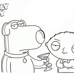 Sterling Family Guy Coloring Pages And Brian Free Printable Kids