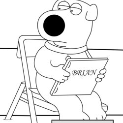 Preeminent Best Family Guy Coloring Pages For Kids Updated Brian Griffin Printable Color Print Meg Dog Chris