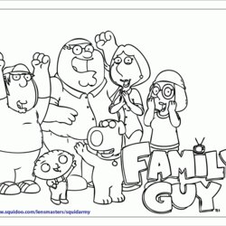 Free Printable Family Guy Coloring Pages Squid Army Cartoon Griffin Peter Print Sheets Popular Book Books