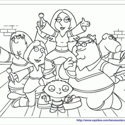 Superlative Free Printable Family Guy Coloring Pages Squid Army American Colouring Chris Visit Mandala Books