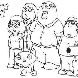 Supreme Family Guy Coloring Book Pages Felt Characters