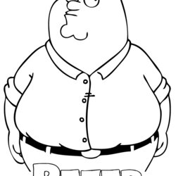 Excellent Chris From Family Guy Coloring Page Home Pages Peter Printable Griffin Colouring Adult Cartoon