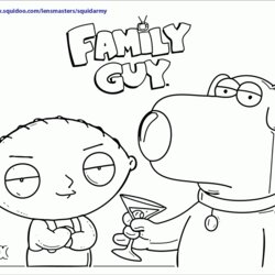 Legit Free Printable Family Guy Coloring Pages Squid Army American Drawings Cartoons Brian Families Drawing