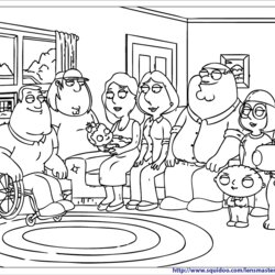 Marvelous Free Printable Family Guy Coloring Pages Squid Army Kids Cartoon Book Colouring Sheets Chris Visit