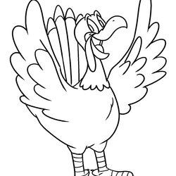 Spiffing Free Turkey Coloring Pages Happy Printable