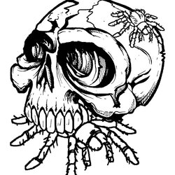 Worthy Printable Skulls Coloring Pages For Kids Skull Spider Sugar Fire Bones Print Eat Halloween Color Adult