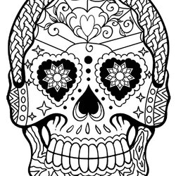 Wizard Printable Skulls Coloring Pages For Kids Skull Sugar Adults Detailed Para Day Of The