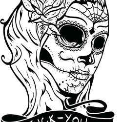 Fine Skulls Coloring Pages Home