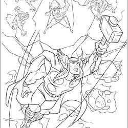 Thor Coloring Pages Kids