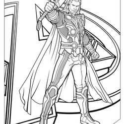 The Highest Quality Avengers Thor Kids Coloring Pages For