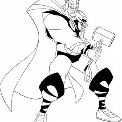 Cool Free Printable Thor Coloring Pages