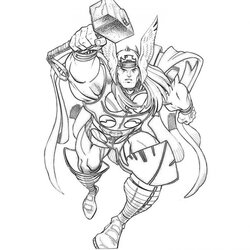Wizard Free Printable Thor Coloring Pages Vs Norse Colouring Gods Goddesses