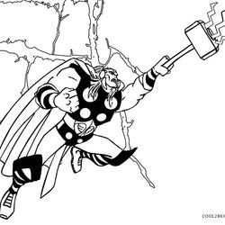 Perfect Printable Thor Coloring Pages For Kids Hammer Lightning Drawing Print Colouring Marvel To