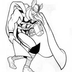 Get This Printable Thor Coloring Pages Online Comic Print Marvel Kids Hammer Popular Fit