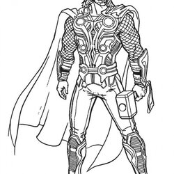 Terrific Get This Free Thor Coloring Pages Print