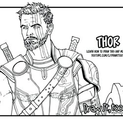 Superb Thor Coloring Pages New