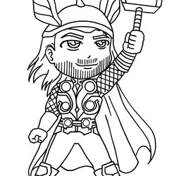 Thor Superheroes Free Printable Coloring Pages Garcon Avengers