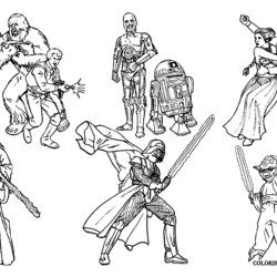 Tremendous Star Wars Coloring Pages Free Printable Color Kids War Characters