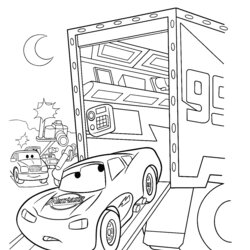 Smashing Cars Coloring Pages To Download Kids Disney Color Easy Characters For