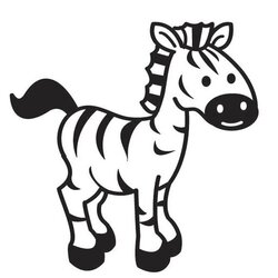The Highest Standard Zebra Coloring Pages Free Printable Kids Print Cartoon Drawing Stencil Sheet Simple Baby
