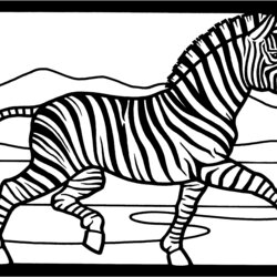 Wonderful Free Zebra Coloring Pages Animals Animal African Giraffe Color Zebras Printable Lion Kids Tiger Big