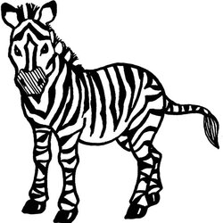 Peerless Zebra Animals Free Printable Coloring Pages Drawing Cartoon Sheet Head Realistic Zebras Kids Baby