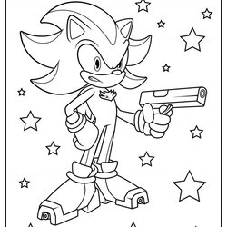 Magnificent Shadow The Hedgehog Coloring Pages Updated