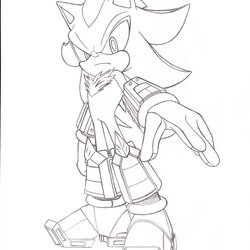 Capital Super Shadow The Hedgehog Coloring Pages At Free Sonic Printable Drawing Color Print