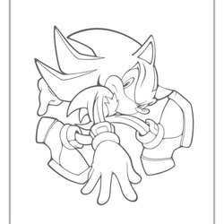 Shadow The Hedgehog Coloring Pages For Kids Printable Sonic Colors Super Cool
