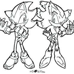 High Quality The Best Free Shadow Coloring Page Images Download From Sonic Pages Hedgehog Color Print
