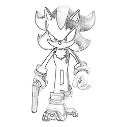 Shadow Coloring Pages At Free Printable Hedgehog Sonic Generations Pistol Color Surfing Print Comments