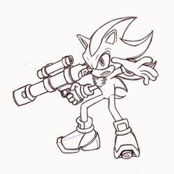 Terrific Shadow Coloring Pages At Free Download Hedgehog Sonic Printable Color Print Line Board Sketch