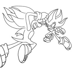 Superlative Shadow Coloring Pages At Free Download Sonic Super Vs Hedgehog Metal Print Silver Sheets