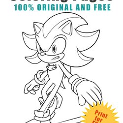 Superior Shadow The Hedgehog Coloring Pages Updated