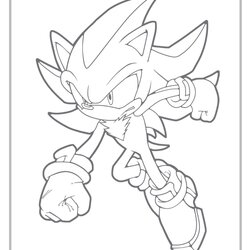 Download Shadow Coloring For Free Pages Sonic Super Hedgehog Color Printable Fantastic Characters