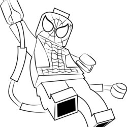 Terrific Lego Spider Man Coloring Page For Kids Free Printable