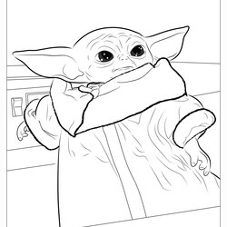 Champion Baby Yoda Coloring Sheet Printable