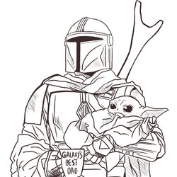Out Of This World Coloring Page Baby Yoda Free Download