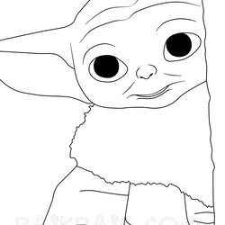 Baby Yoda Coloring Page Best Pictures Free Printable Pages Hiding Comments