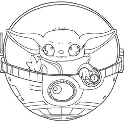 Super Baby Yoda Christmas Coloring Page Free Printable Pages For Kids Looks Cute