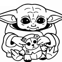 Capital Lovely Baby Yoda Coloring Pages Cool And Toy Page