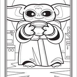 Fine Baby Yoda Coloring Pages Home Wars Star Sheets Printable Book Kids Cute Print Disney Books Vulture Six