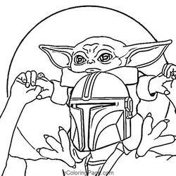 Marvelous Colouring Pages For Kids Baby Yoda Coloring