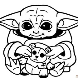 Sublime Baby Yoda Coloring Pages Home Popular