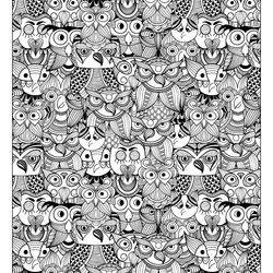 Terrific Owls Adult Coloring Pages Owl Adults Printable Harry Potter Animals Book Colouring Print Many Kids