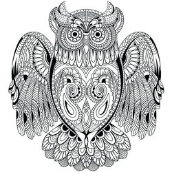 Great Owl Coloring Pages For Adults Printable Elephant