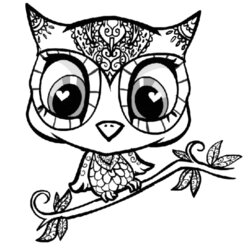 Marvelous Coloring Pages Of Owl Babies Mandala Owls Cuties Migrate